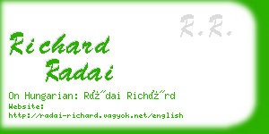 richard radai business card